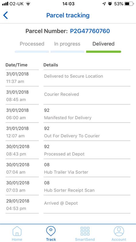 parcels to go tracking.